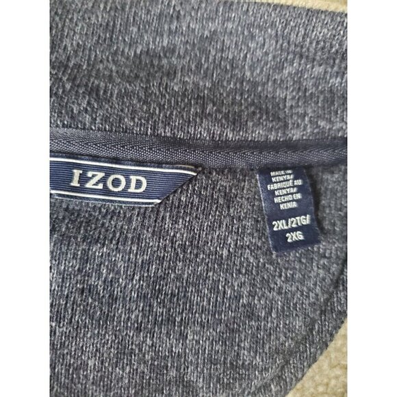 Mens Izod 1/4 Zip Pullover Fleece Camel Heather XXL Classic Fit - Picture 6 of 11